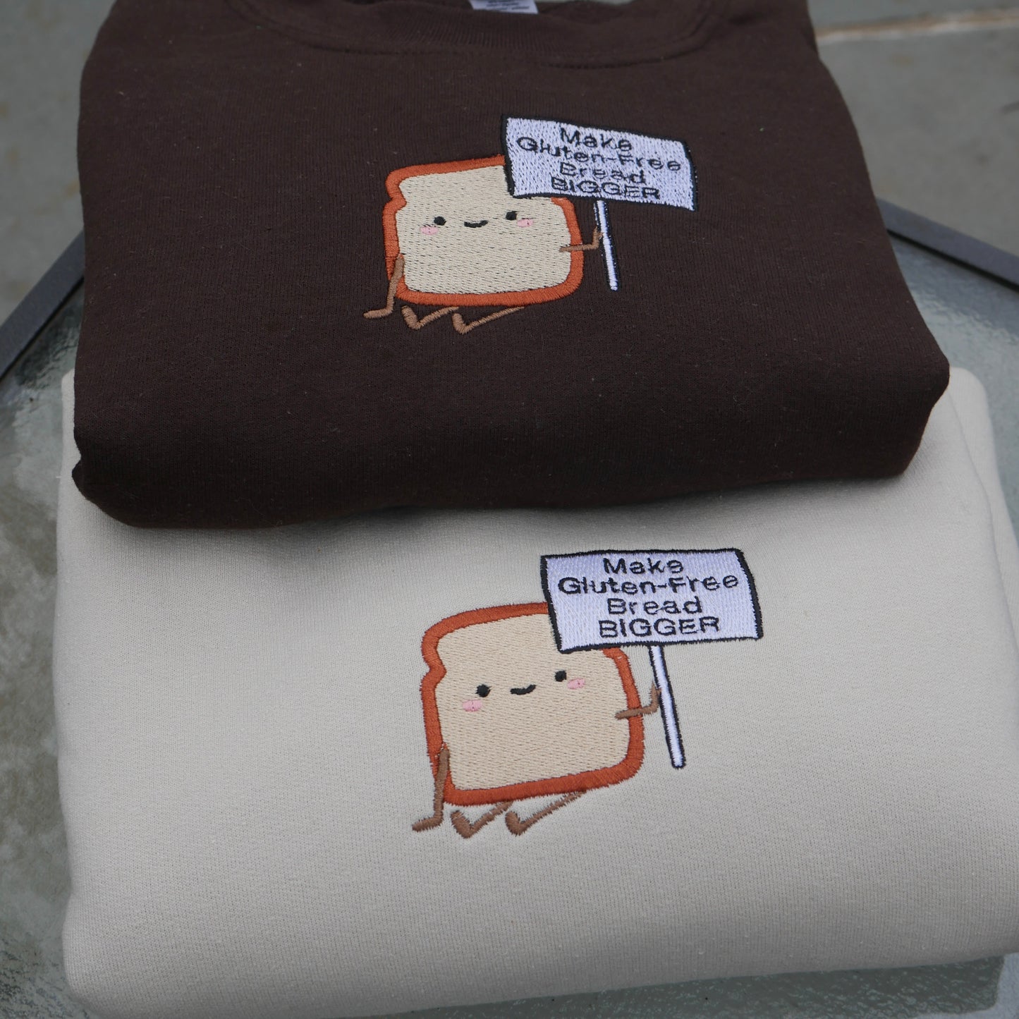 Make Gluten Free Bread Bigger Crewneck Sweatshirt