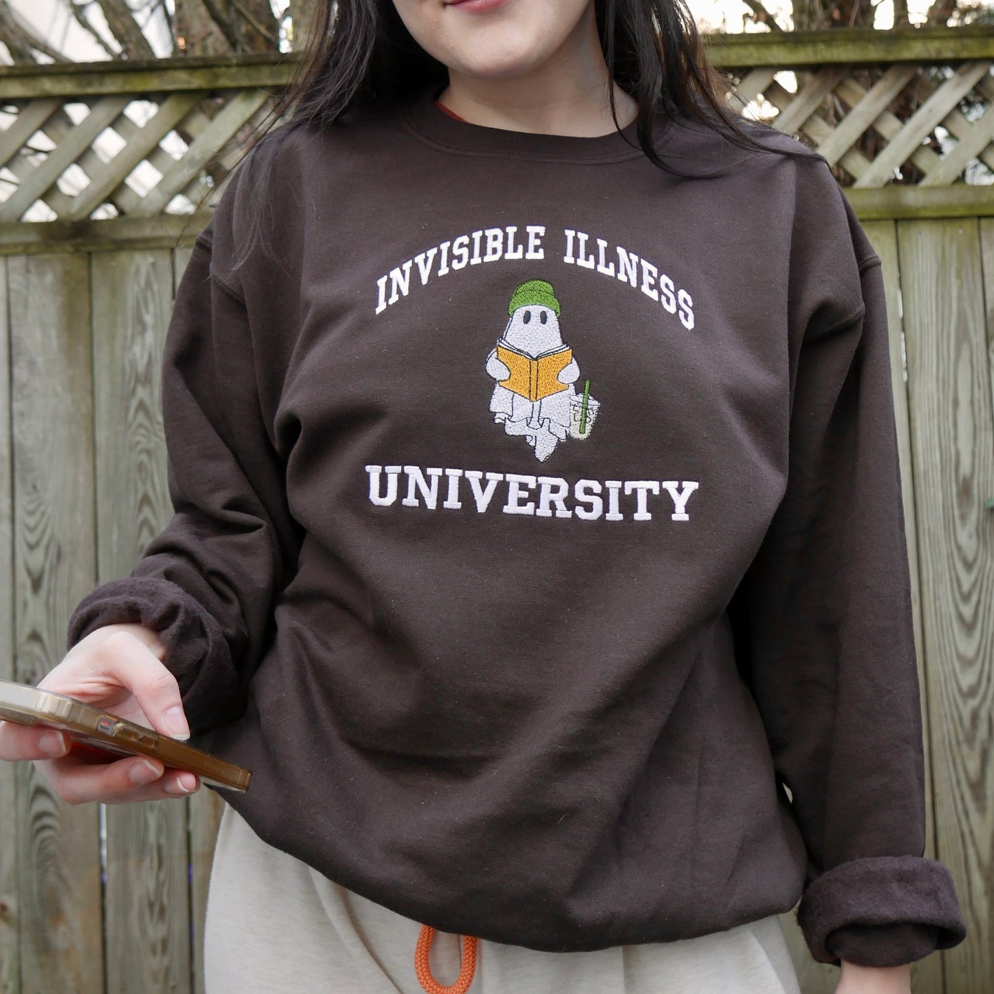 Invisible Illness University Crewneck Sweatshirt (embroidered)