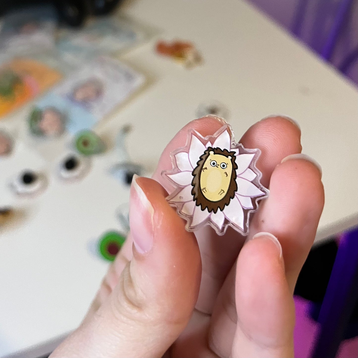 Hedgehog Acrylic Pin