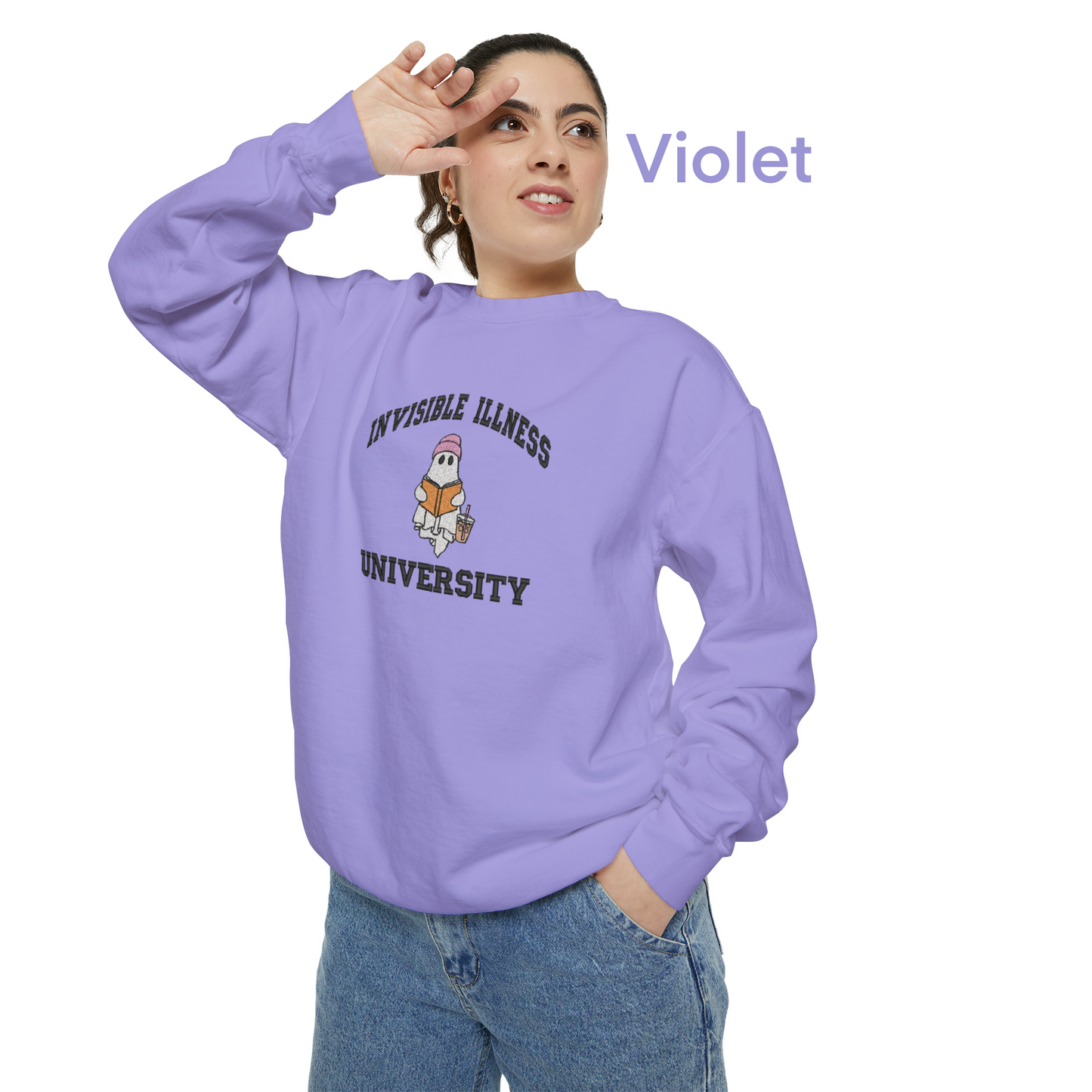 Invisible Illness University Crewneck Sweatshirt (embroidered)