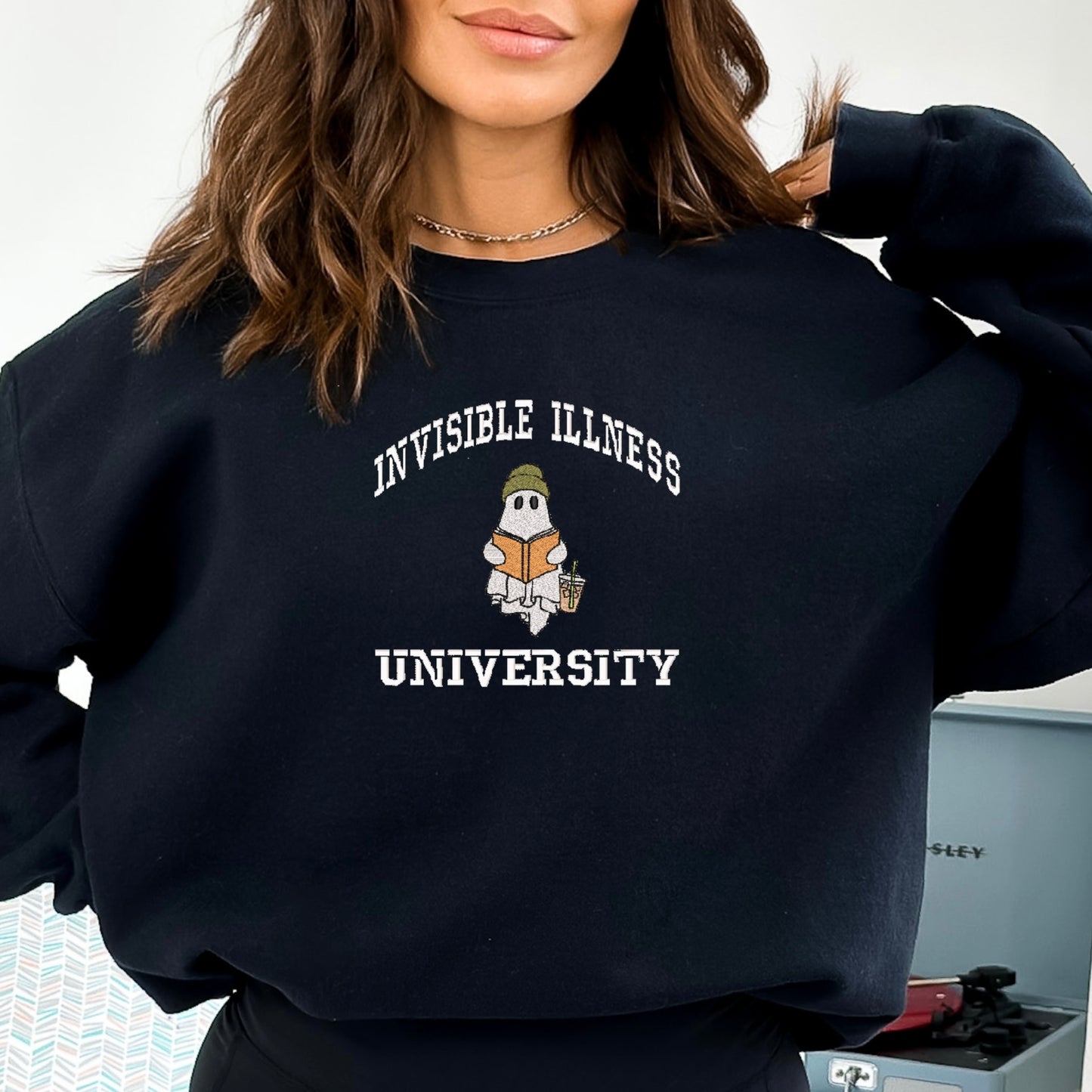 Invisible Illness University Crewneck Sweatshirt (embroidered)