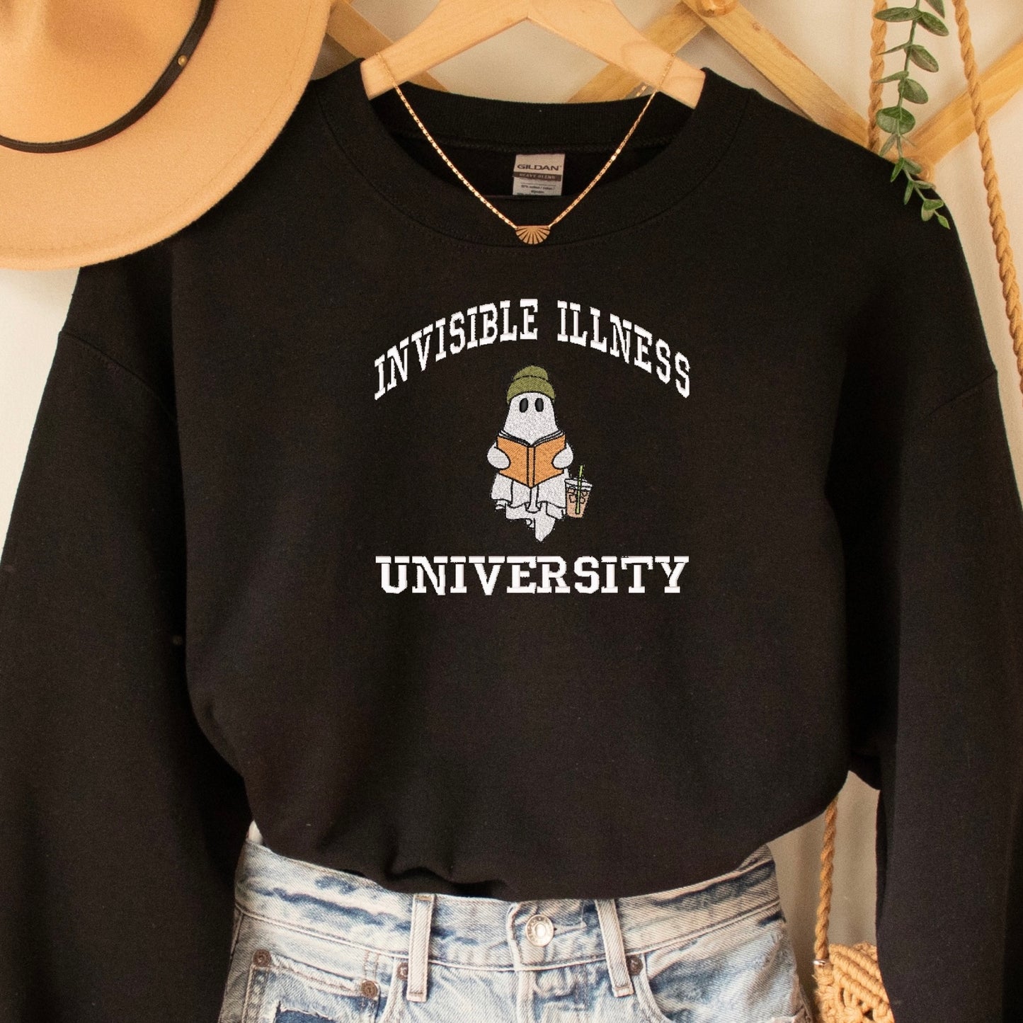 Invisible Illness University Crewneck Sweatshirt (embroidered)