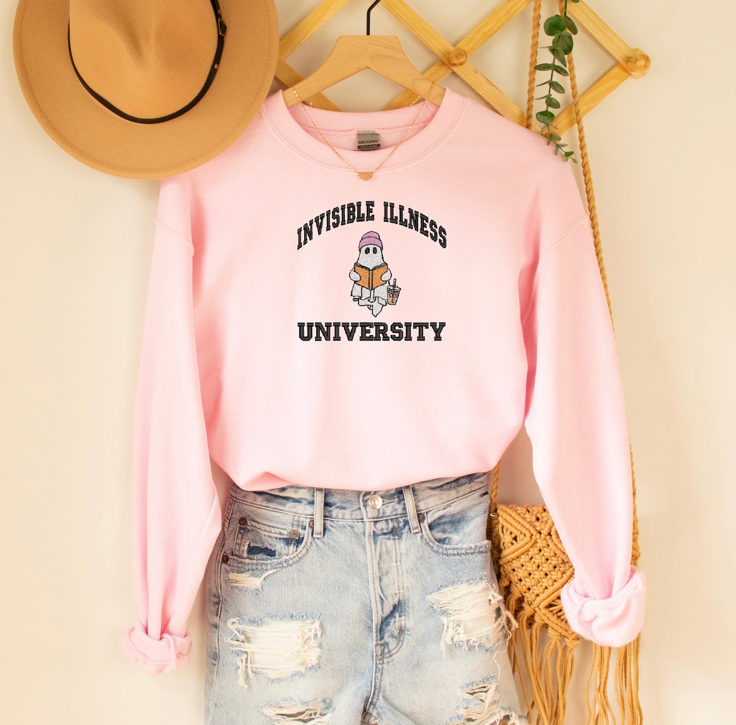 Invisible Illness University Crewneck Sweatshirt (embroidered)