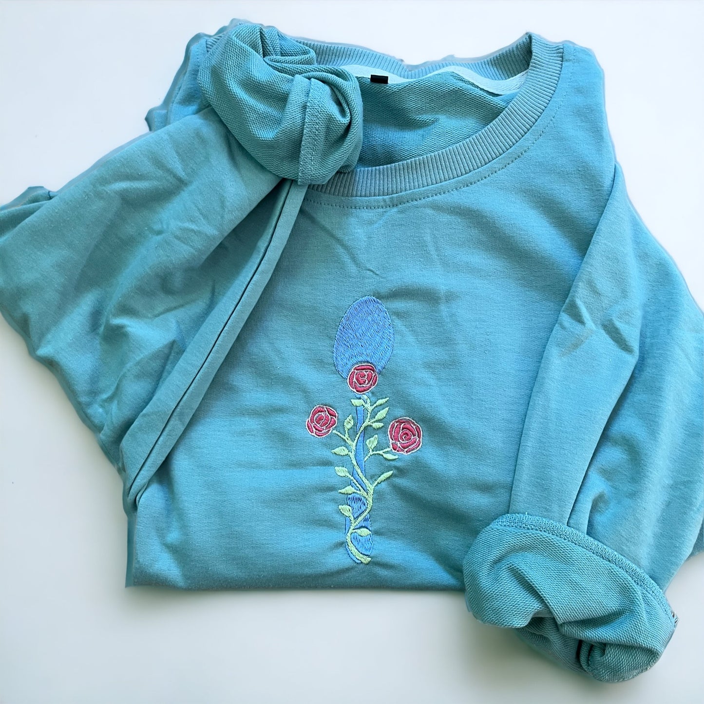 Embroidered Floral Crewneck S/M
