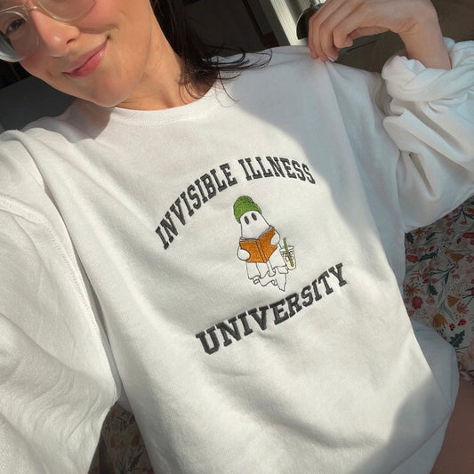 Invisible Illness University Crewneck Sweatshirt (embroidered)